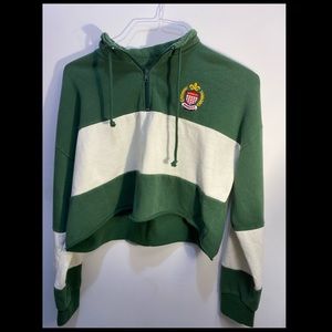 L.A. Hearts cropped quarter zip